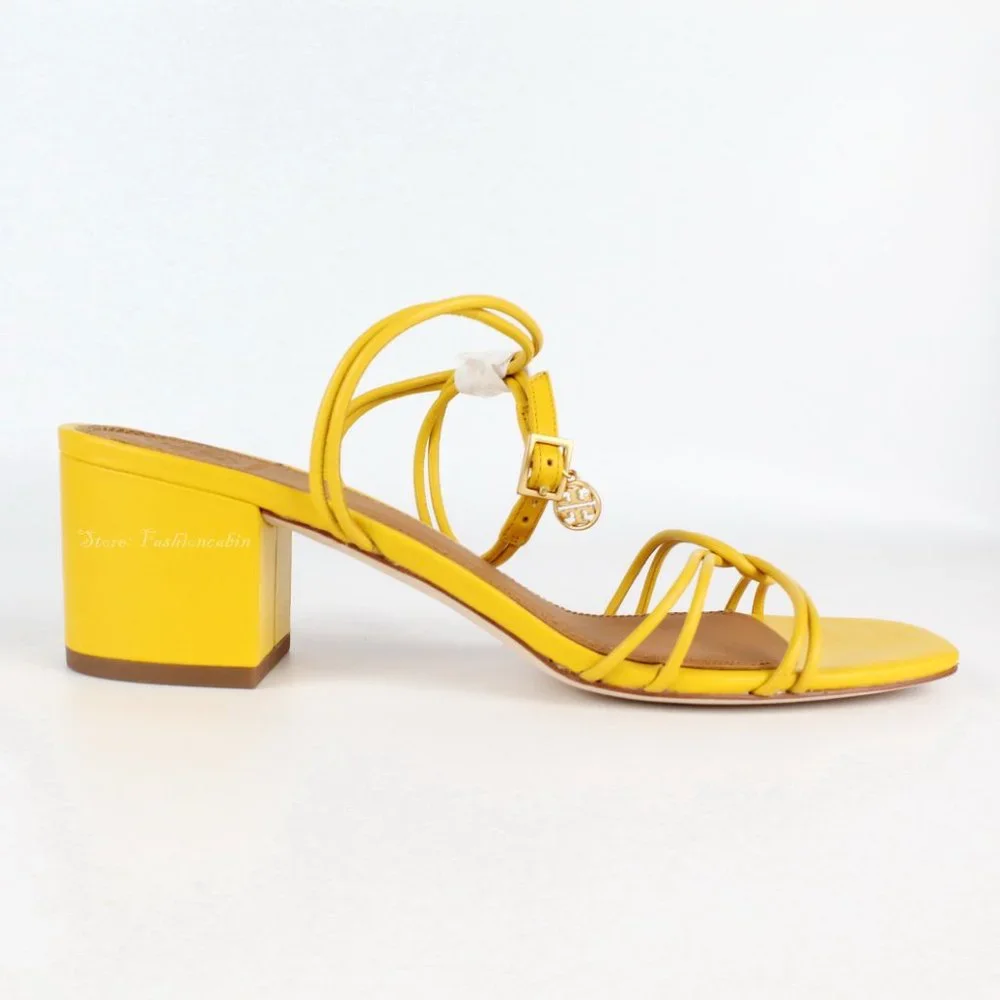 NEW Tory Burch Mini Benton Knot Strap Leather Sandals, US 7.5